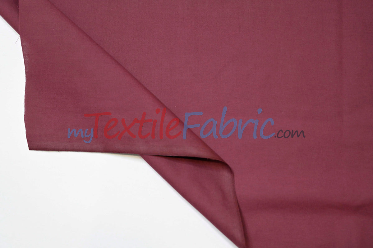 Polyester Cotton Broadcloth Fabric | 60" Wide | Solid Colors | Continuous Yards and by Bolt
