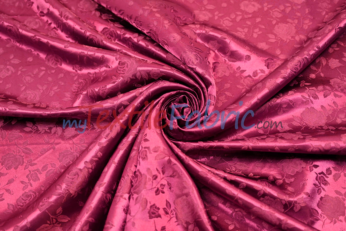 Satin Jacquard - Satin Flower Brocade - Sample Swatch 3x3