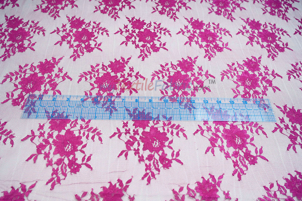 Chantilly Lace Fabric | 52” Wide | Elegant Floral Lace for Bridal & Formalwear