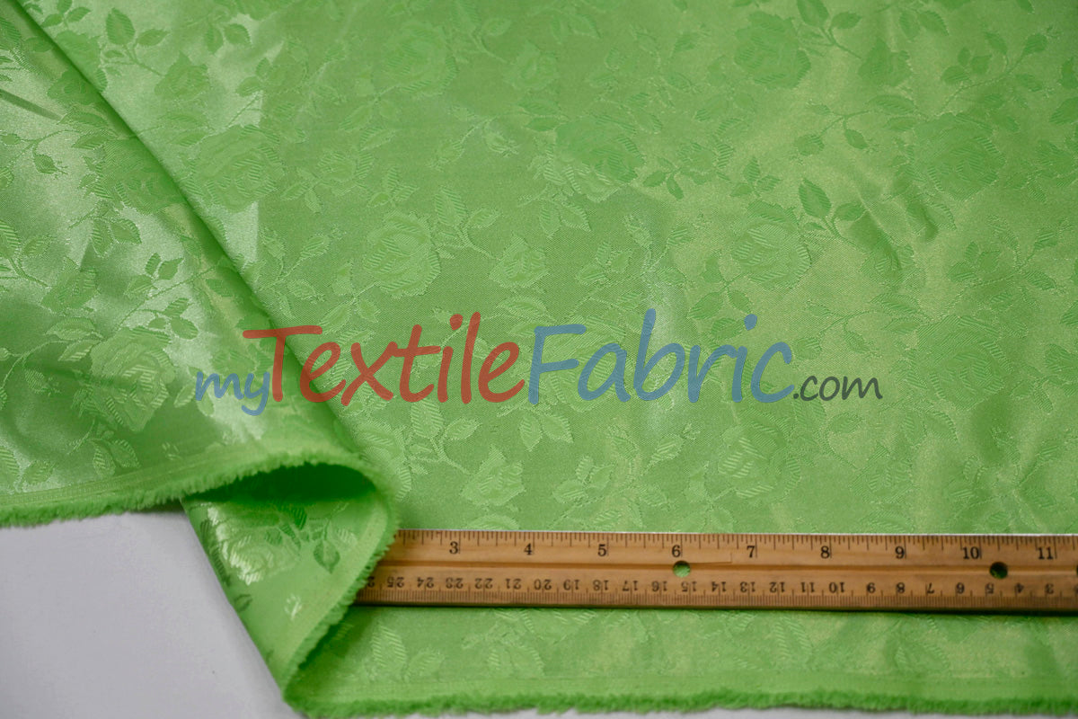 Satin Jacquard - Satin Flower Brocade - Sample Swatch 3x3