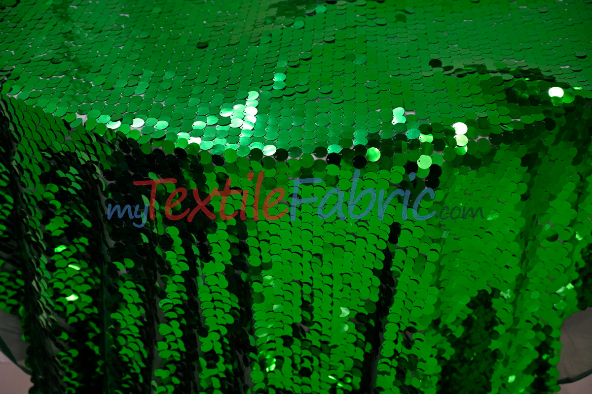 Fish Scale Paillette Sequins Fabric | 9mm Sequins Fabric | 52" Wide | Multiple Colors |