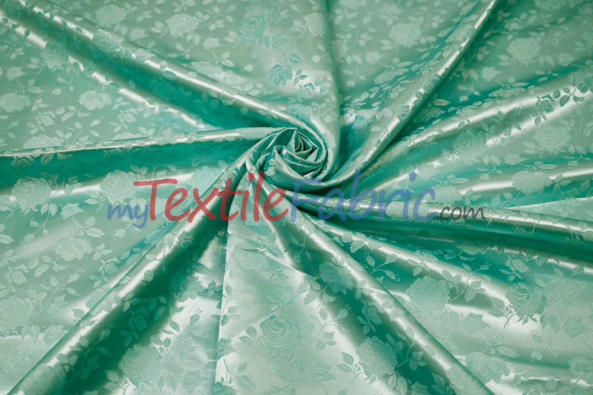 Satin Jacquard - Satin Flower Brocade - Sample Swatch 3x3