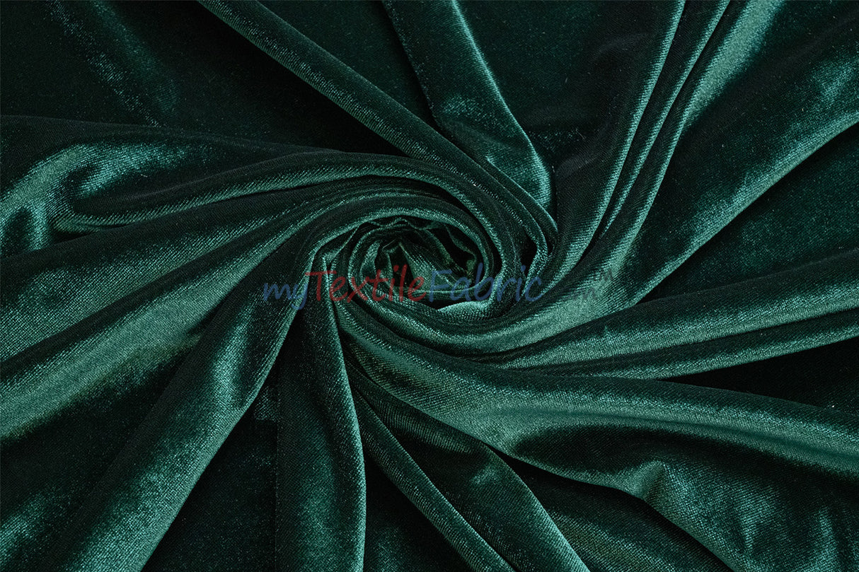 Soft and Plush Stretch Velvet Fabric | Stretch Velvet Spandex | 58" Wide | Spandex Velour for Apparel, Costume, Cosplay, Drapes |