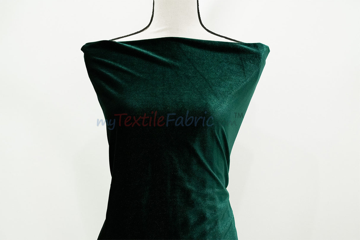 Soft and Plush Stretch Velvet Fabric | Stretch Velvet Spandex | 58" Wide | Spandex Velour for Apparel, Costume, Cosplay, Drapes |