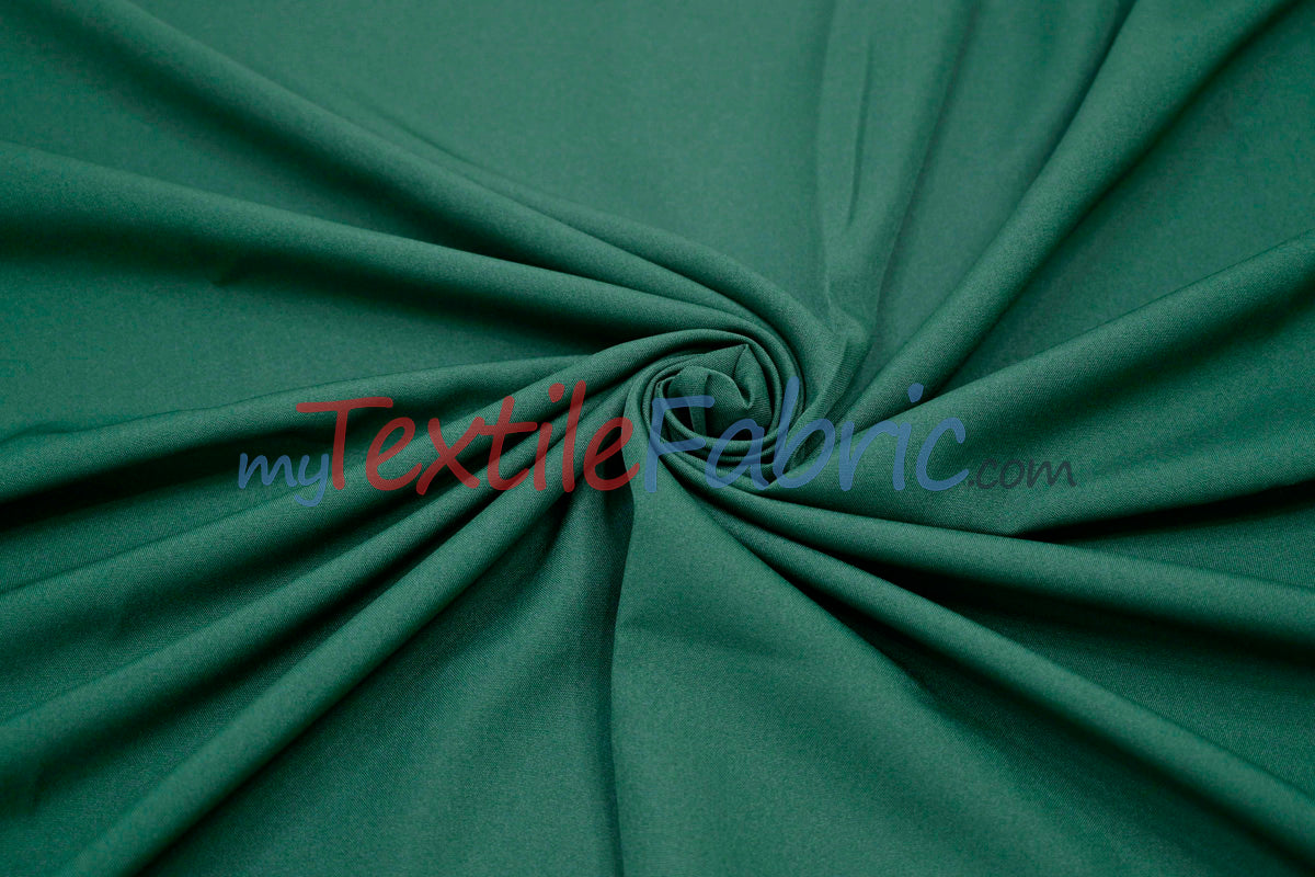 Scuba Double Knit Fabric | Basic Wrinkle Free Polyester Fabric with Mechanical Stretch | 60" Wide | Multiple Colors | Poly Knit Fabric |