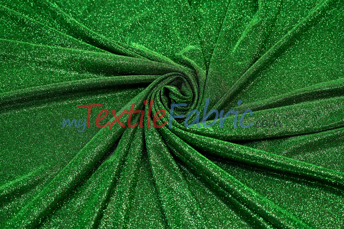 Stretch Glimmer Knit Fabric | 2 Way Stretch | 56" Wide | Metallic Glitter Spandex Knit Fabric |