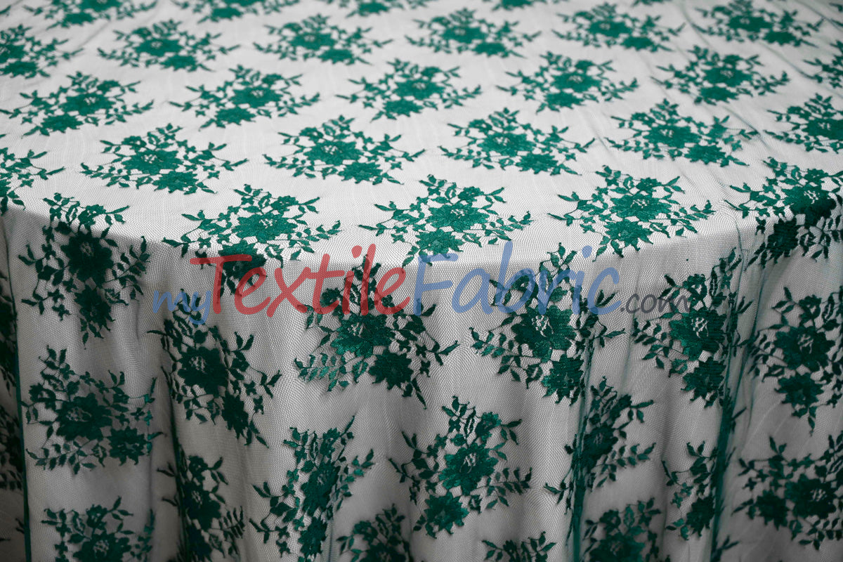 Chantilly Lace Fabric | 52” Wide | Elegant Floral Lace for Bridal & Formalwear