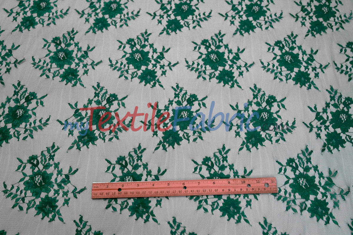 Chantilly Lace Fabric | 52” Wide | Elegant Floral Lace for Bridal & Formalwear