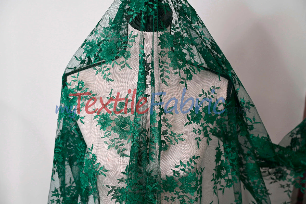 Chantilly Lace Fabric | 52” Wide | Elegant Floral Lace for Bridal & Formalwear