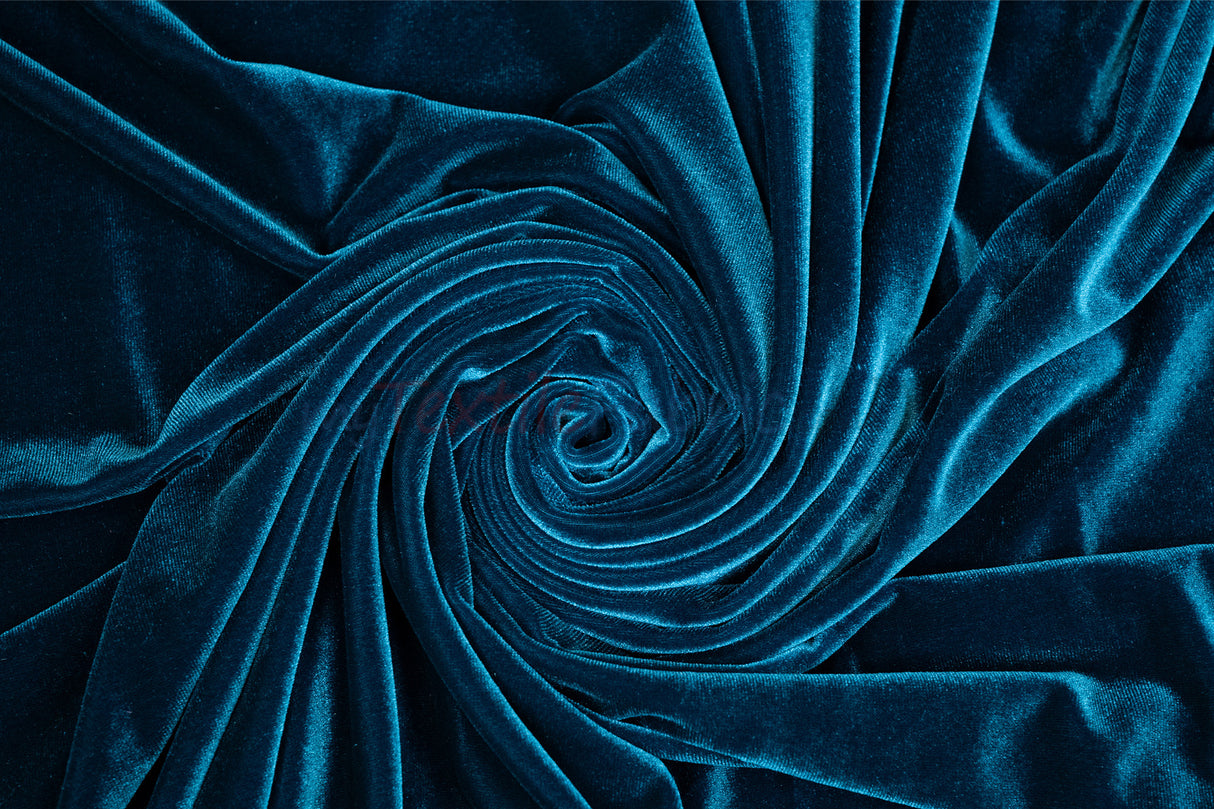 Soft and Plush Stretch Velvet Fabric | Stretch Velvet Spandex | 58" Wide | Spandex Velour for Apparel, Costume, Cosplay, Drapes |