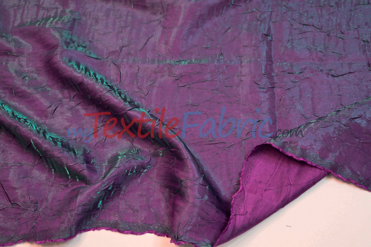 Iridescent Crush Shimmer Fabric | Iridescent Fabric | 54" Wide | Multiple Colors | Yards & Bolts