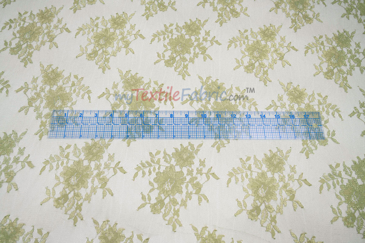 Chantilly Lace Fabric | 52” Wide | Elegant Floral Lace for Bridal & Formalwear