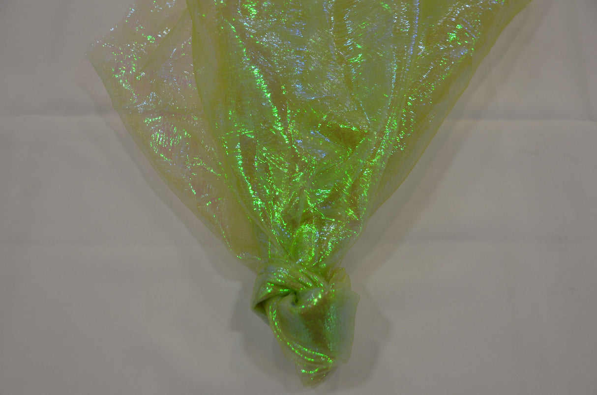 Crush Iridescent Organza Fabric | Crush Pearl Organza | 40" Wide | Crush Holographic Organza Fabric | Costume, Decoration, Apparel, Cosplay, Dance Wear Fabric mytextilefabric Yards Sage