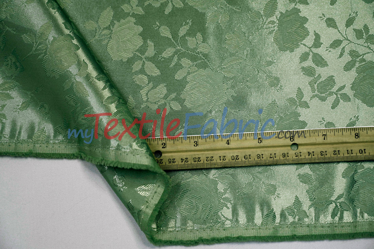 Satin Jacquard | Satin Flower Brocade | 60" Wide | Wholesale Bolt 65 Yards |