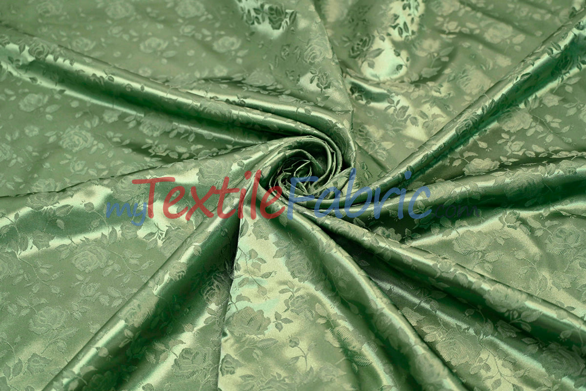 Satin Jacquard | Satin Flower Brocade | 60" Wide | Sold by the Continuous Yard |