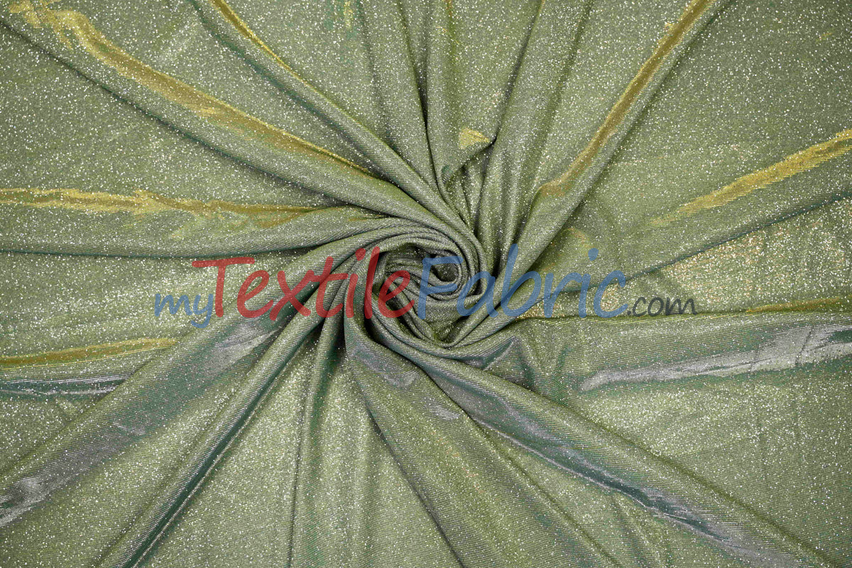 Stretch Glimmer Knit Fabric | 2 Way Stretch | 56" Wide | Metallic Glitter Spandex Knit Fabric |