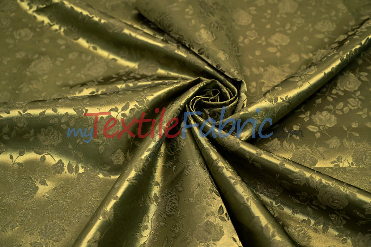 Satin Jacquard - Satin Flower Brocade - Sample Swatch 3x3