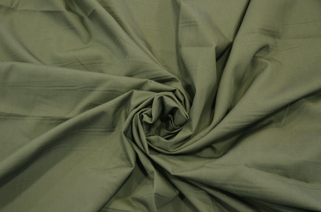 100% Cotton Poplin Broadcloth by the Continuous Yard | 60" Wide | White Red Charcoal and Olive | Mask Fabric, Shirt, Pouch | Fabric mytextilefabric Yards Olive