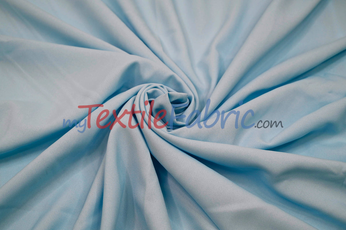 Extra Wide Polyester Fabric | 124" Wide Polyester Fabric | 124" Polypoplin for Tablecloths, Drapery, and Curtains |