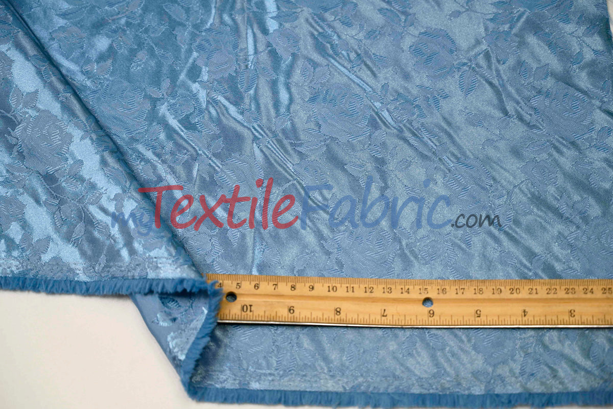 Satin Jacquard | Satin Flower Brocade | 60" Wide | Wholesale Bolt 65 Yards |