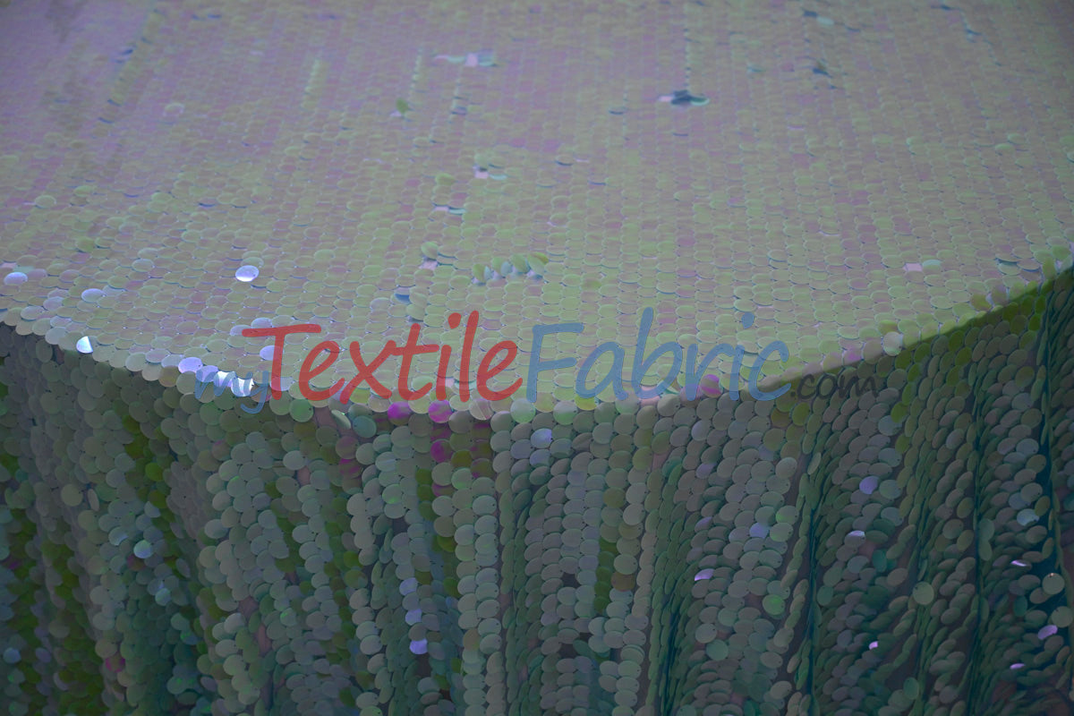 Fish Scale Paillette Sequins Fabric | 9mm Sequins Fabric | 52" Wide | Multiple Colors |