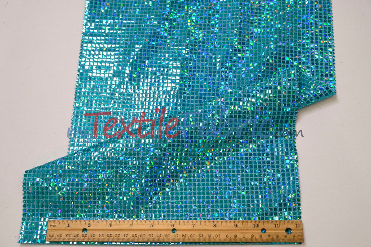 Holographic Mini Square Sequins | 45” Wide | Lightweight Sequin Fabric for Costumes & Apparel