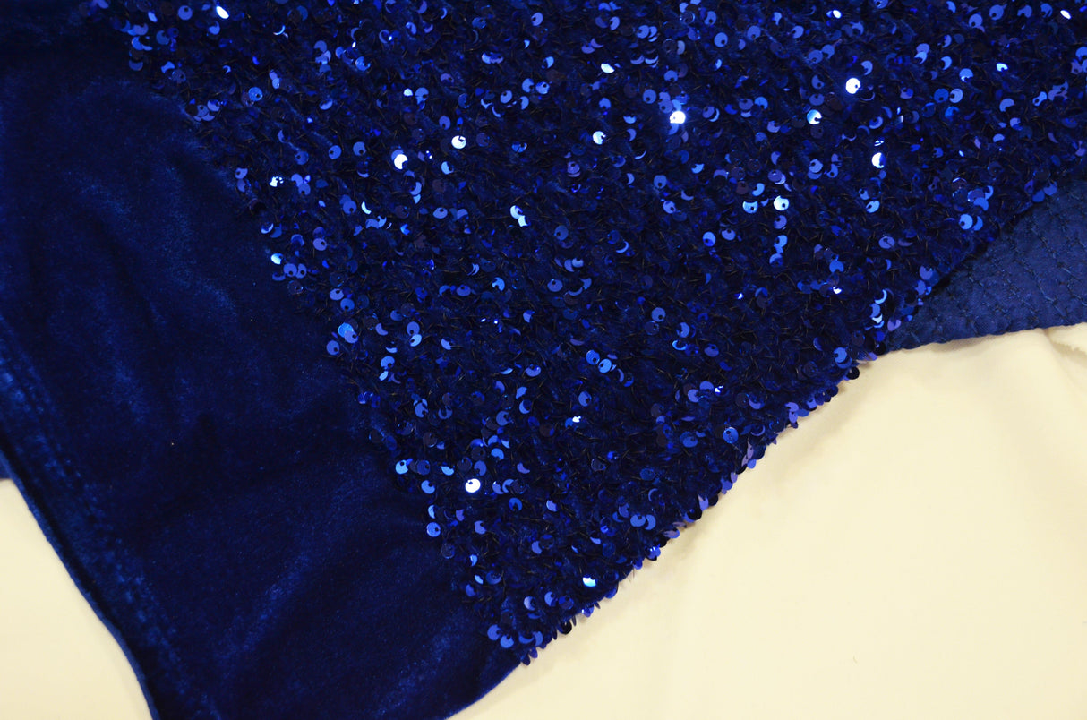 Sequins Stretch Velvet | Sequins on Plush Spandex Velvet | 60" Wide | Multiple Colors | My Textile Fabric
