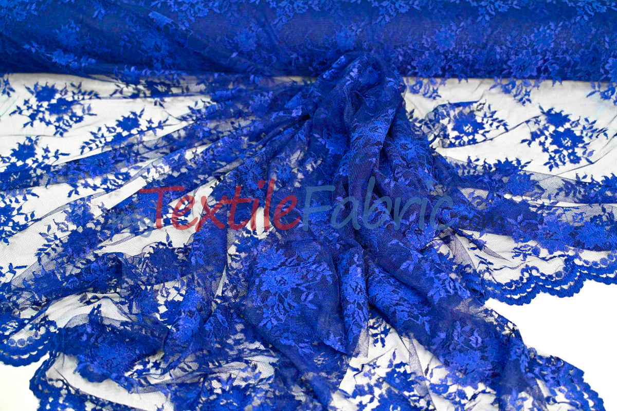 Chantilly Lace Fabric | 52” Wide | Elegant Floral Lace for Bridal & Formalwear