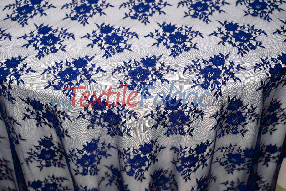 Chantilly Lace Fabric | 52” Wide | Elegant Floral Lace for Bridal & Formalwear