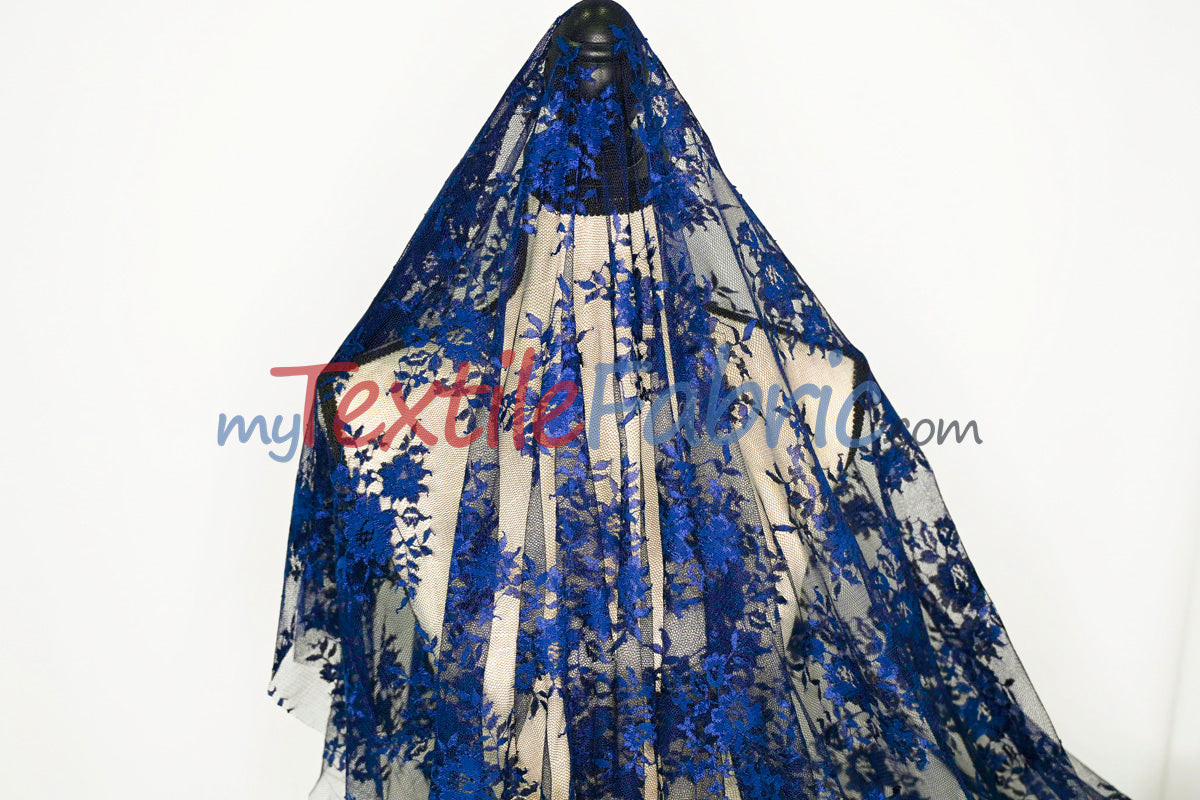 Chantilly Lace Fabric | 52” Wide | Elegant Floral Lace for Bridal & Formalwear