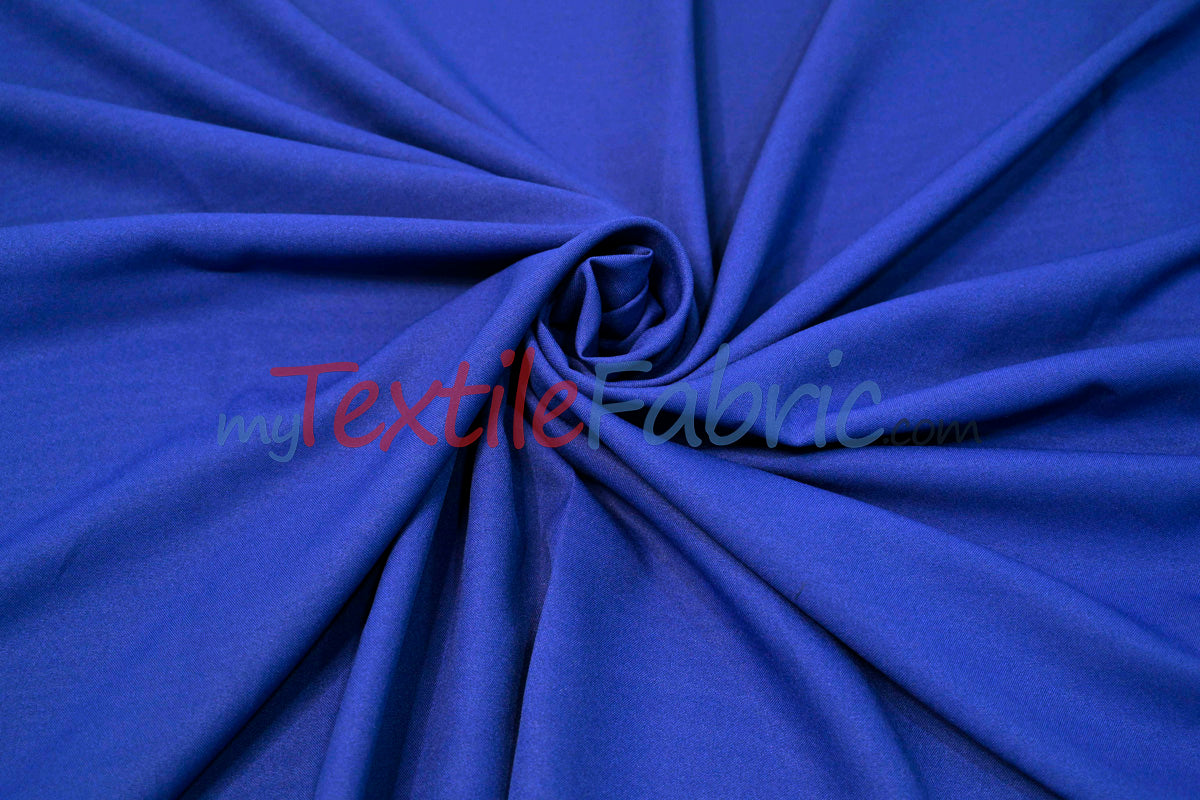 Scuba Double Knit Fabric | Basic Wrinkle Free Polyester Fabric with Mechanical Stretch | 60" Wide | Multiple Colors | Poly Knit Fabric |