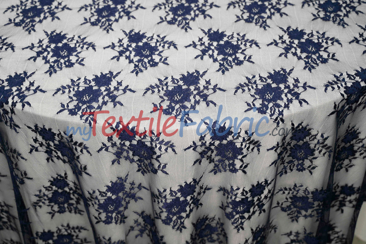 Chantilly Lace Fabric | 52” Wide | Elegant Floral Lace for Bridal & Formalwear