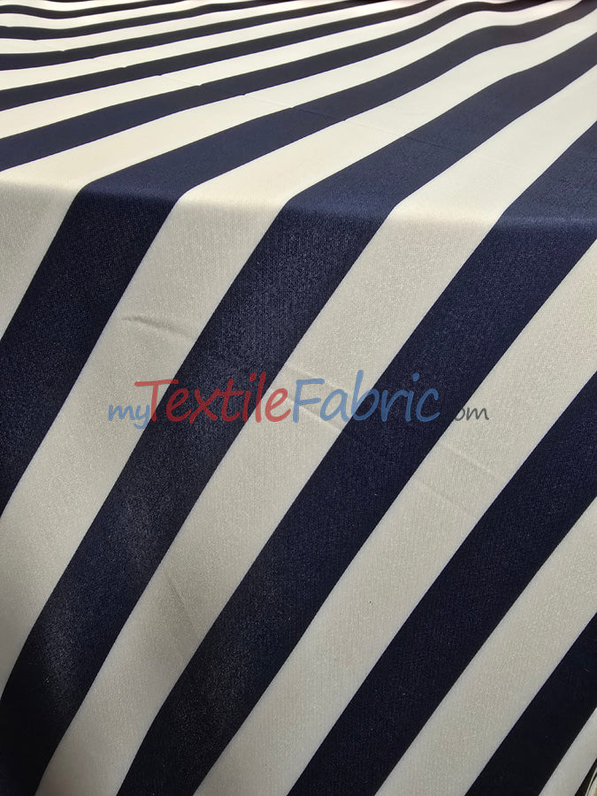 1" Stripe Satin Print | Dull Satin Print | 58/60" Wide | Stripe Satin Print Fabric | 3 Colors |