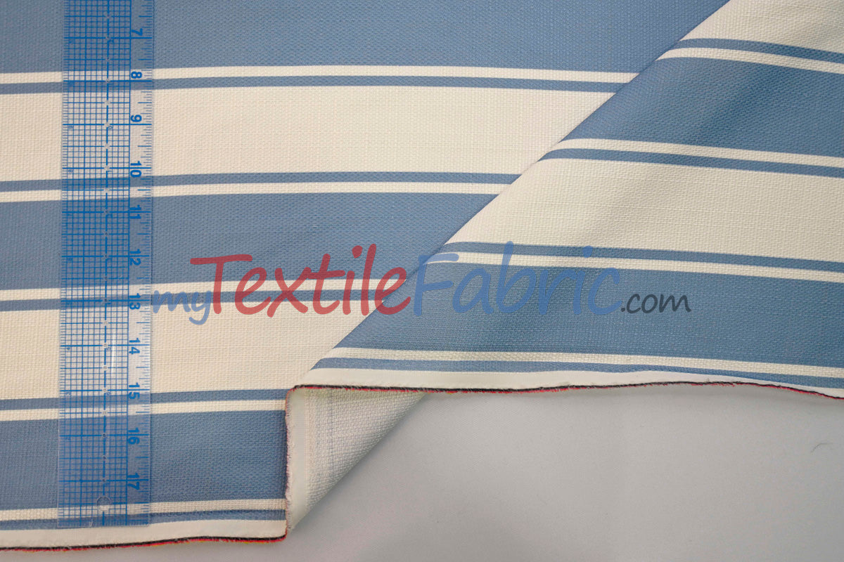 Rustic Linen Stripe Fabric | Yarn-Dyed Stripes | Linen Look | 56/58” Wide | Available in Multiple Colors