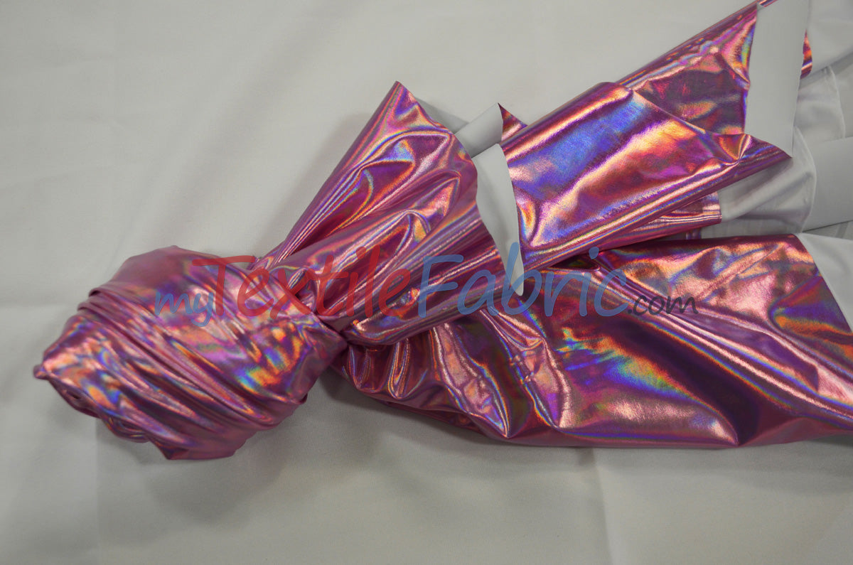 Hologram Foil Spandex Lame | Rainbow Stretch Metallic Lame | Hologram Spandex Lame Fabric | Hologram Fabric | Decor Apparel Costume Dance |