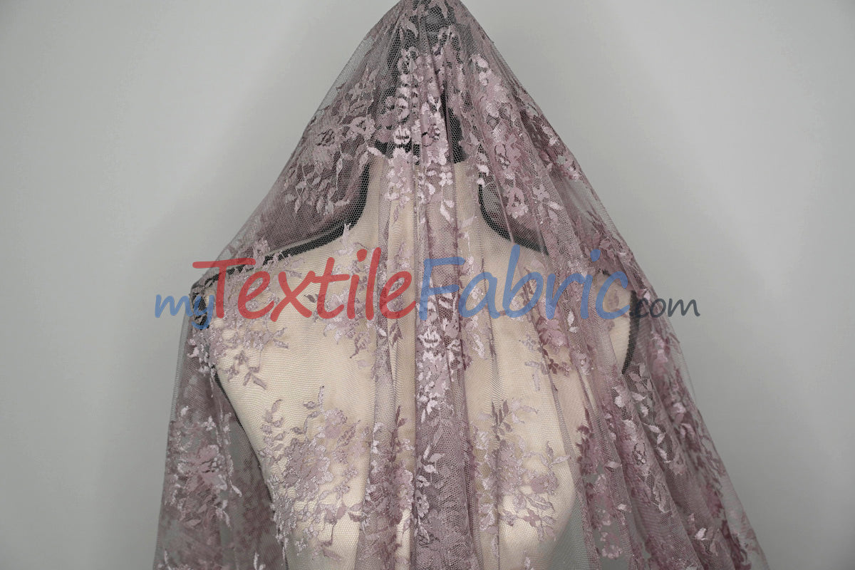 Chantilly Lace Fabric | 52” Wide | Elegant Floral Lace for Bridal & Formalwear