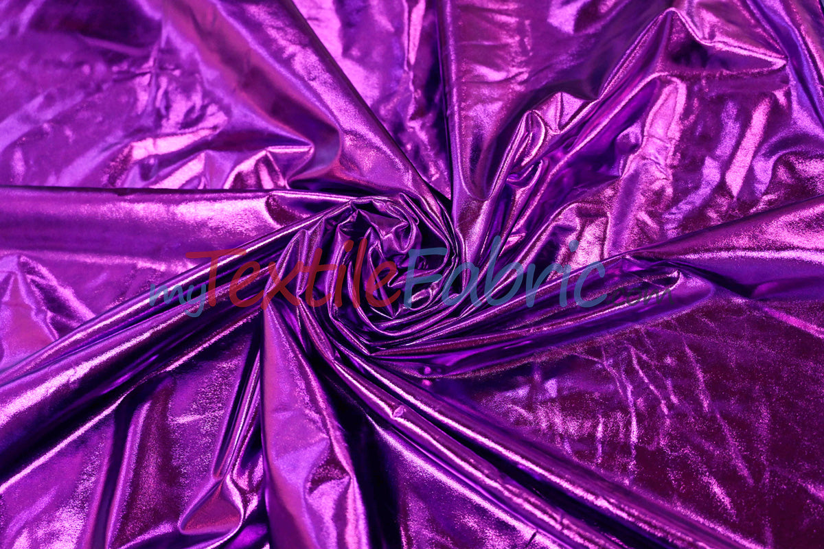 Metallic Foil Spandex Lame | Stretch Metallic Lame | Spandex Lame Fabric | All Over Foil on Stretch Knit | 60" Wide |