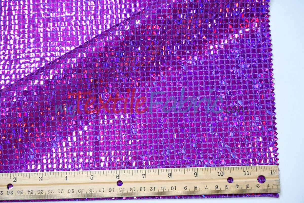 Holographic Mini Square Sequins | 45” Wide | Lightweight Sequin Fabric for Costumes & Apparel