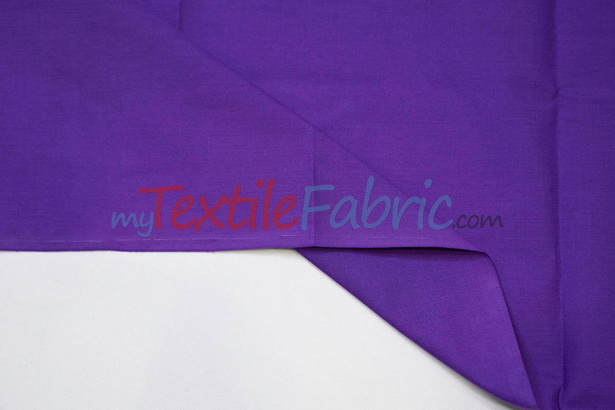 Polyester Cotton Broadcloth Fabric | 60" Wide | Solid Colors | Continuous Yards and by Bolt