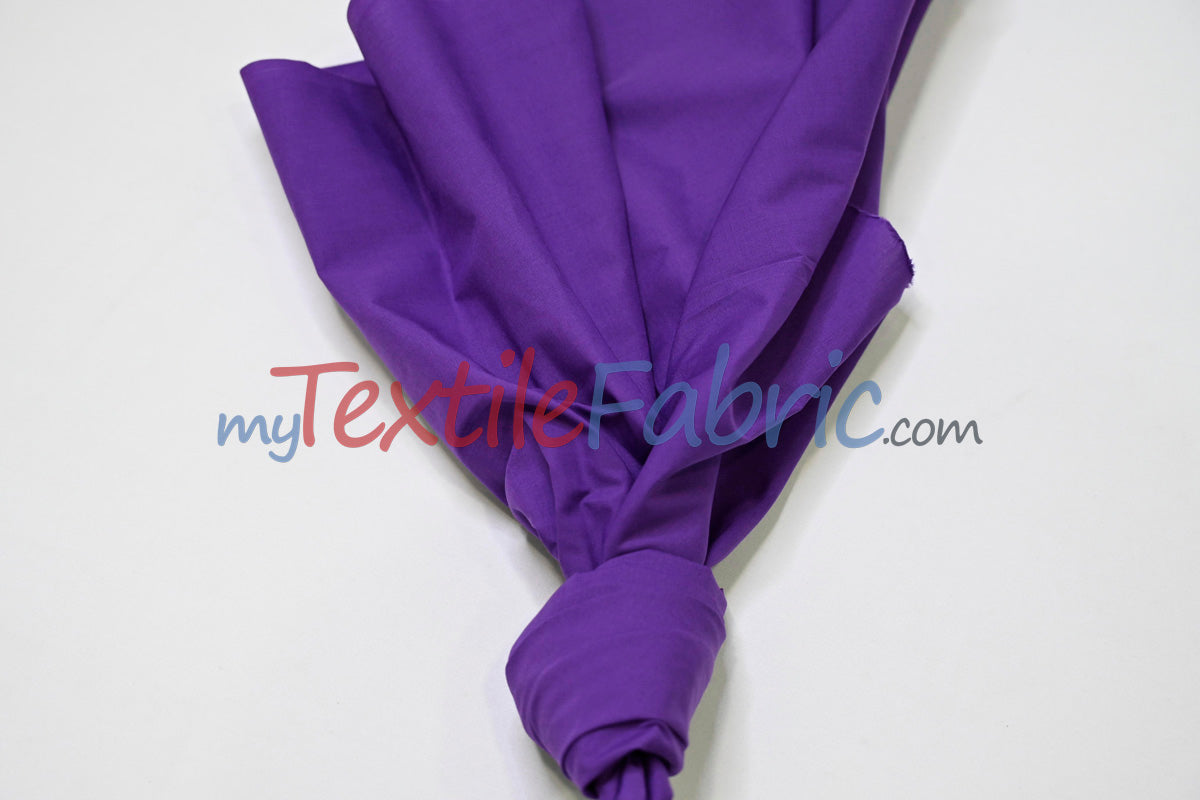 Polyester Cotton Broadcloth Fabric | 60" Wide | Solid Colors | Continuous Yards and by Bolt