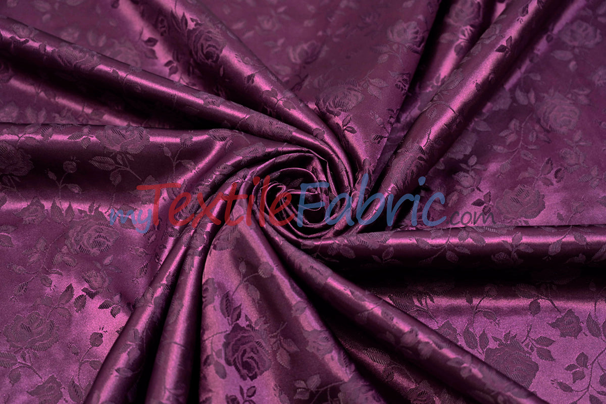 Satin Jacquard - Satin Flower Brocade - Sample Swatch 3x3