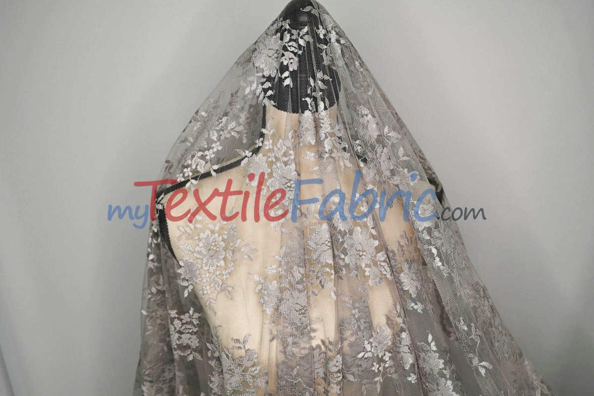 Chantilly Lace Fabric | 52” Wide | Elegant Floral Lace for Bridal & Formalwear