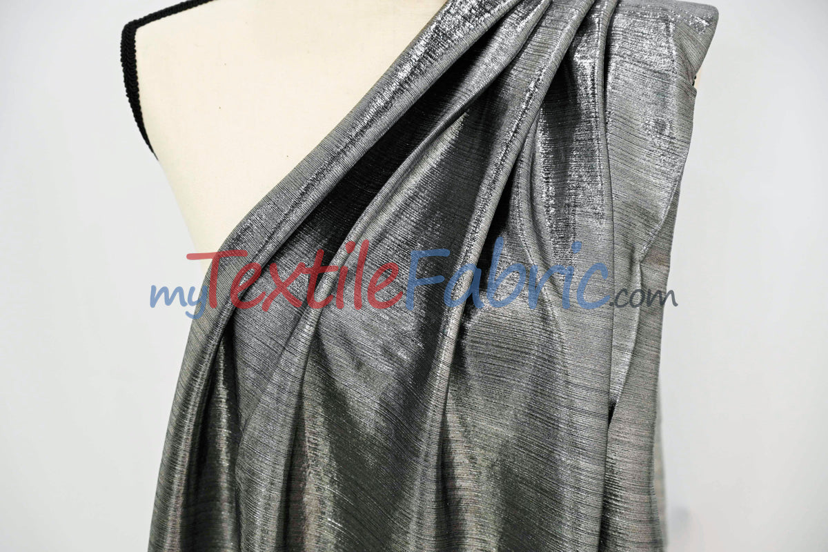Metallic Stretch Slinky Fabric by the Yard | 58” Wide | 2 Way Stretch | Multiple Colors