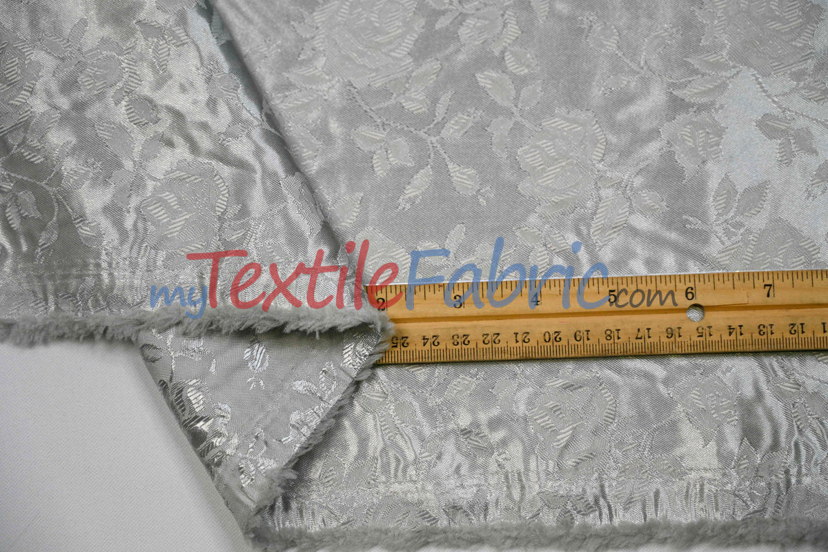 Satin Jacquard - Satin Flower Brocade - Sample Swatch 3x3