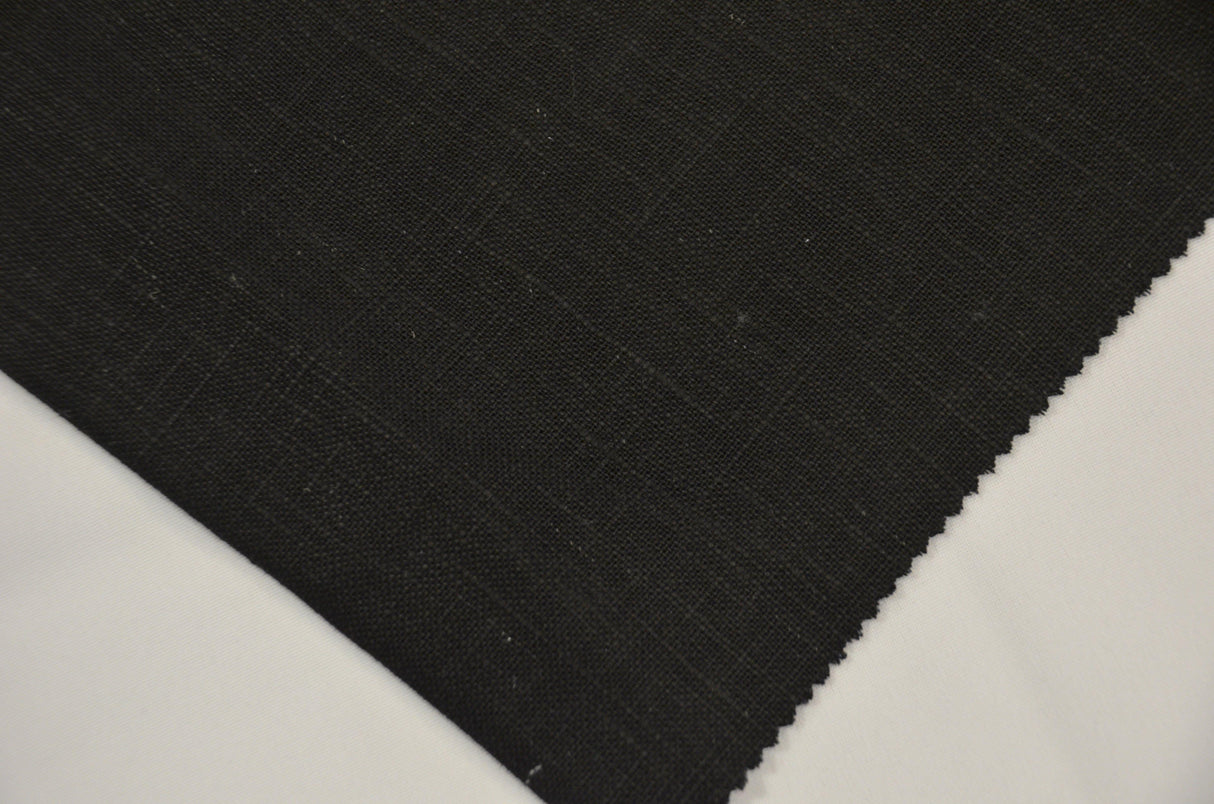 100% Natural Ramie | 100% Ramie | 52/53" Wide | 280GSM | White, Ivory, Natural, Black | Fabric mytextilefabric Yards Black