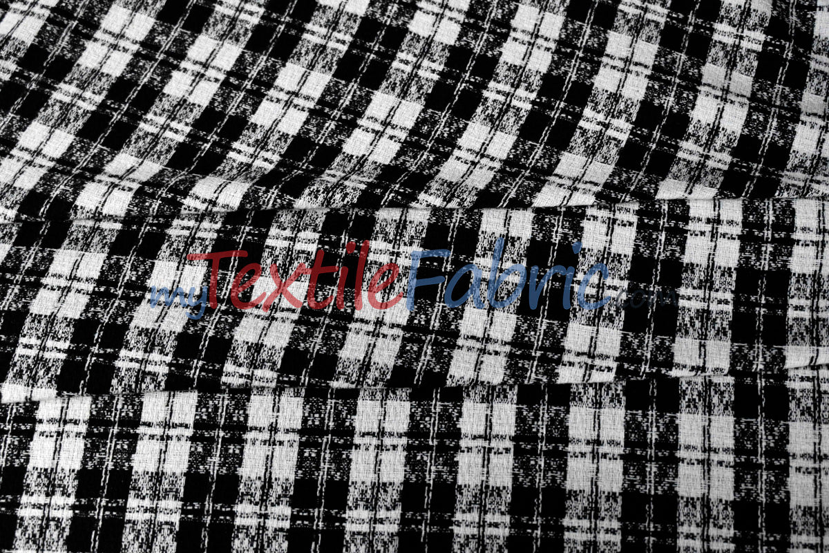 Classic Tweed Fabric | 60" Wide | Timeless Woolen-Style Polyester Tweed