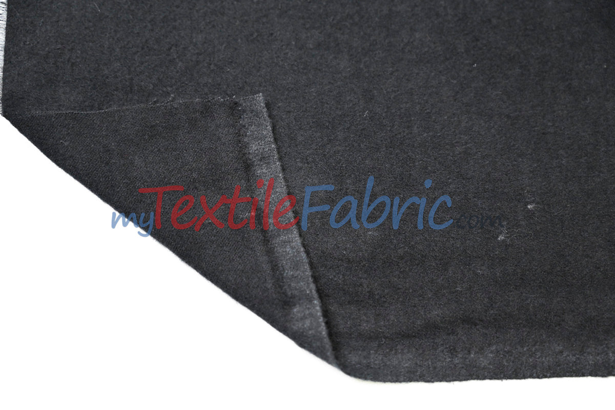 100% Cotton Black Flannel Fabric by the Continuous Yard | 60" Wide | Black Cotton Flannel |