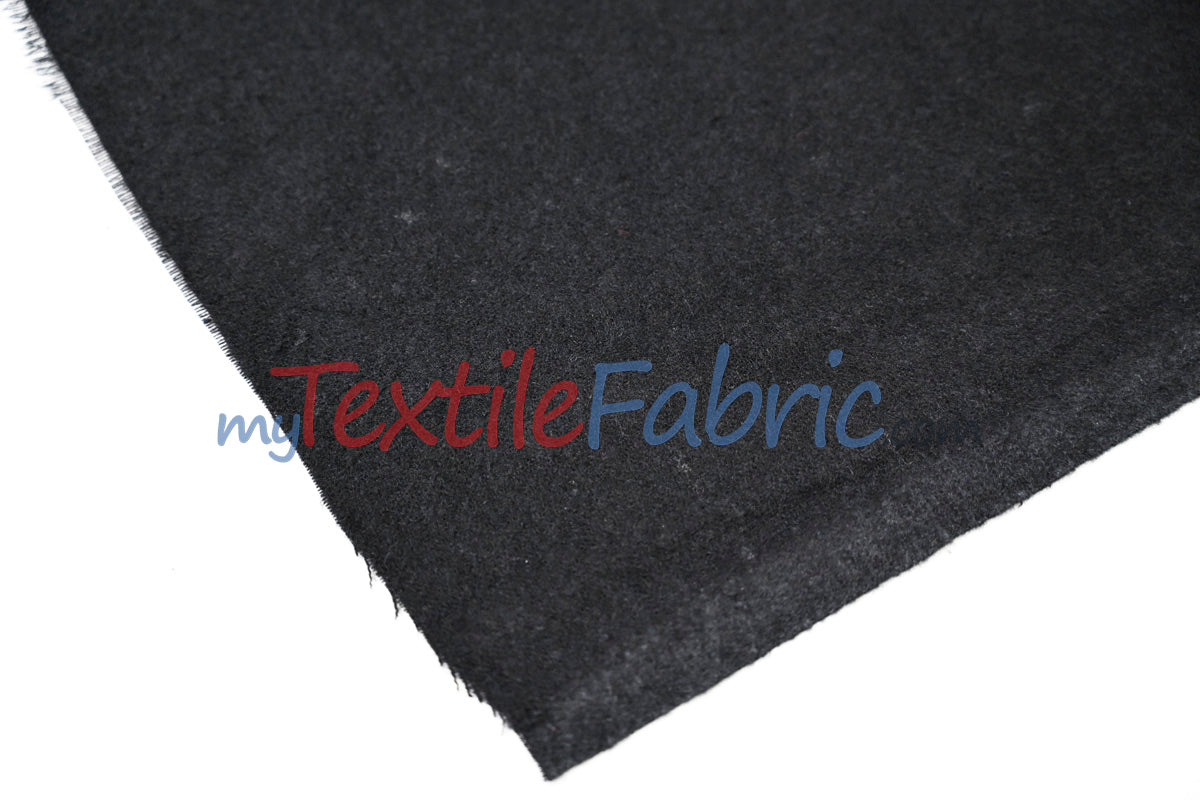 100% Cotton Black Flannel Fabric by the Continuous Yard | 60" Wide | Black Cotton Flannel |