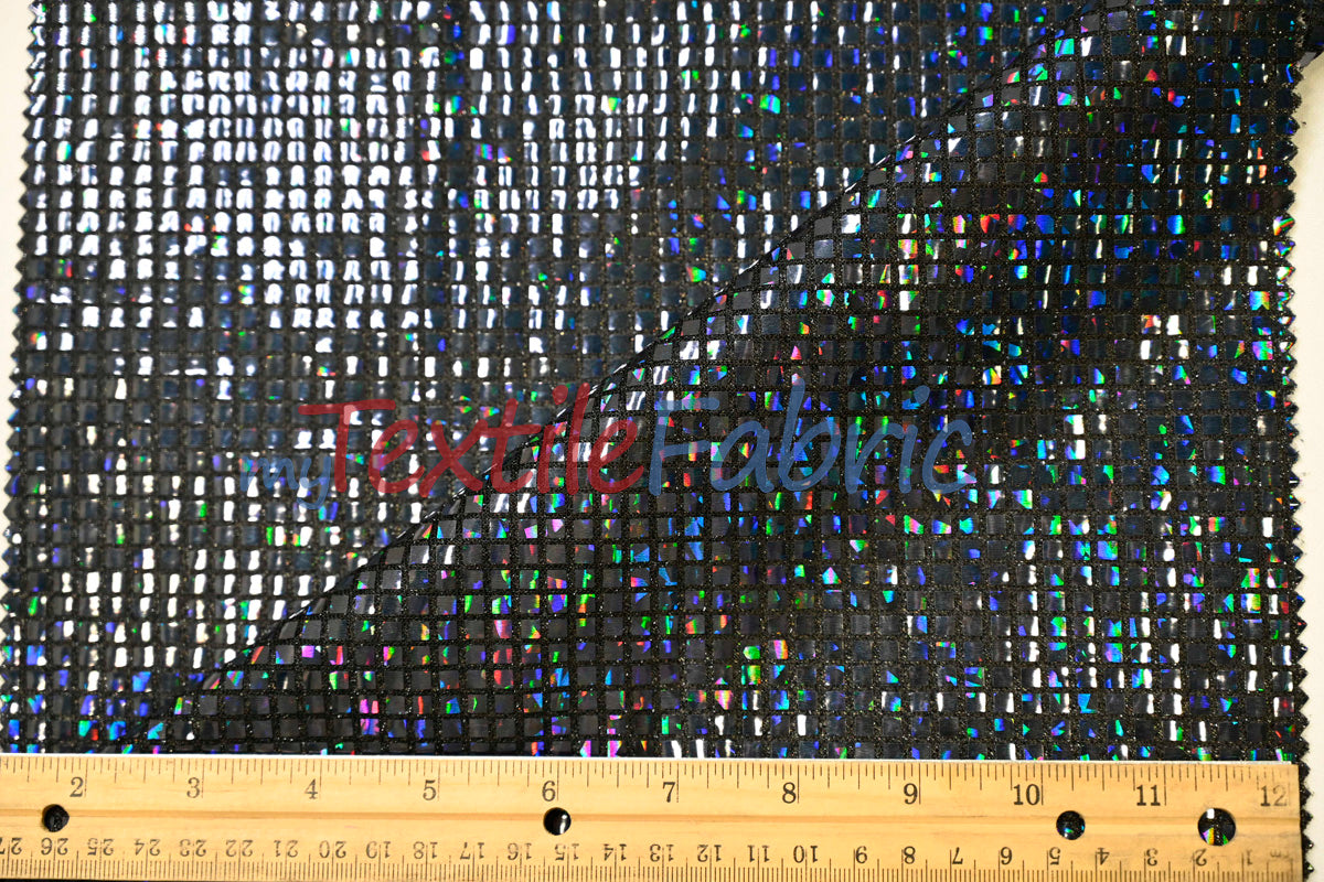 Holographic Mini Square Sequins | 45” Wide | Lightweight Sequin Fabric for Costumes & Apparel