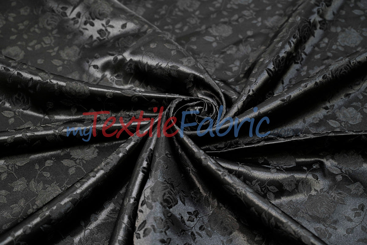 Satin Jacquard | Satin Flower Brocade | 60" Wide | Sold by the Continuous Yard |